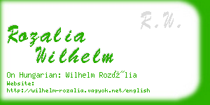 rozalia wilhelm business card